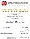 Certyfikat uczestnictwa w kursie podstawowym z zakresu Dezynfekcji, Dezynsekcji i Deratyzacji. Certyfikat uczestnictwa w kursie podstawowym z zakresu Dezynfekcji, Dezynsekcji i Deratyzacji.