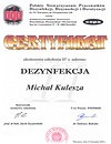 Certyfikat ukończenia szkolenia drugiego stopnia z zakresu Dezynfekcja. Certyfikat ukończenia szkolenia drugiego stopnia z zakresu Dezynfekcja.