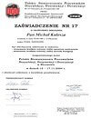 Zaświadczenie ukończenia szkolenia w zakresie: stosowania środków ochrony roślin sprzętem naziemnym, stosowania środków ochrony roślin metodą fumigacji. Zaświadczenie ukończenia szkolenia w zakresie: stosowania środków ochrony roślin sprzętem naziemnym, stosowania środków ochrony roślin metodą fumigacji.